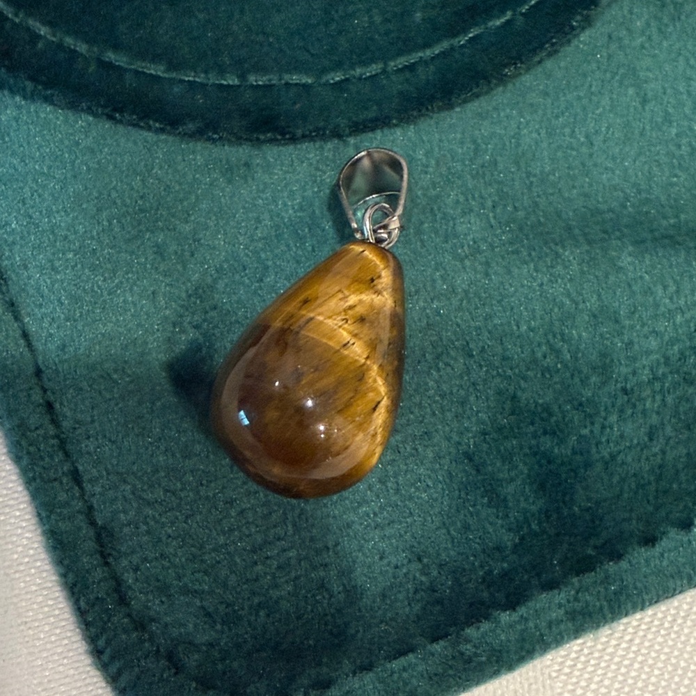 Tiger's Eye Teardrop Pendant